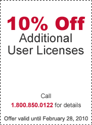 Save 10% on Additional User Licenses